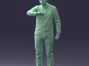 000129 Man Checking His Watch 0529 3dp 3D Baskı Modeli