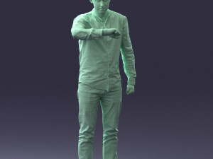 000129 Man Checking His Watch 0529 3dp 3D Baskı Modeli