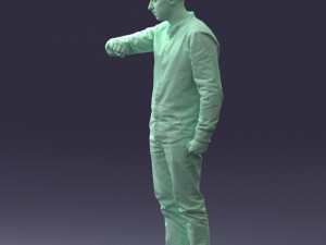 000129 Man Checking His Watch 0529 3dp 3D Baskı Modeli