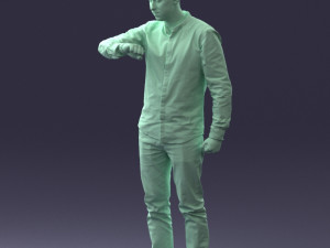 000129 Man Checking His Watch 0529 3dp 3D Baskı Modeli