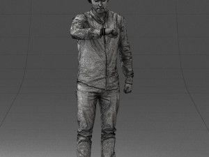 000129 Man Checking His Watch 0529 3dp 3D Baskı Modeli