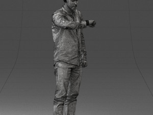 000129 Man Checking His Watch 0529 3dp 3D Baskı Modeli