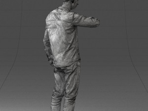 000129 Man Checking His Watch 0529 3dp 3D Baskı Modeli
