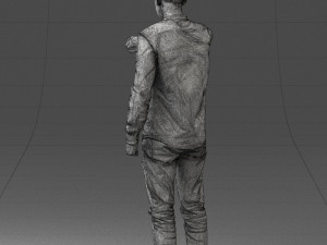 000129 Man Checking His Watch 0529 3dp 3D Baskı Modeli