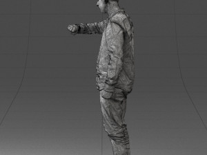 000129 Man Checking His Watch 0529 3dp 3D Baskı Modeli