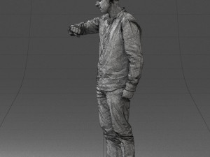 000129 Man Checking His Watch 0529 3dp 3D Baskı Modeli