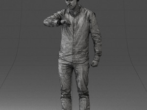 000129 Man Checking His Watch 0529 3dp 3D Baskı Modeli