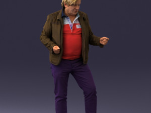000130 Expressive Man in Colorful Casual Outfit 0531 Model 3D