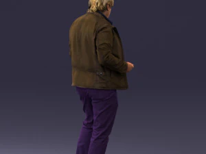 000130 Expressive Man in Colorful Casual Outfit 0531 3D Model