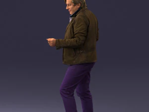 000130 Expressive Man in Colorful Casual Outfit 0531 3D Model