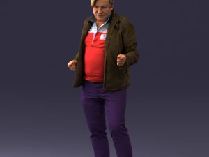 000130 Expressive Man in Colorful Casual Outfit 0531 3D Model