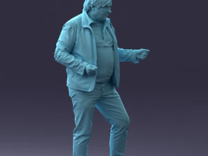 000130 Expressive Man in Colorful Casual Outfit 0531 3D Model