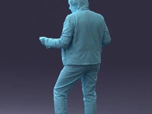000130 Expressive Man in Colorful Casual Outfit 0531 3D Model
