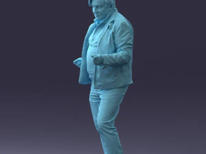 000130 Expressive Man in Colorful Casual Outfit 0531 3D Model