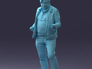 000130 Expressive Man in Colorful Casual Outfit 0531 3D Model