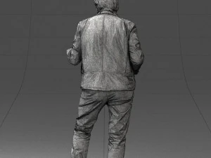 000130 Expressive Man in Colorful Casual Outfit 0531 3D Model