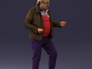 000130 Expressive Man in Colorful Casual Outfit 0531 3dp Model do druku 3D