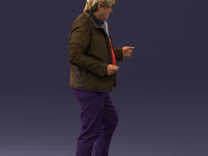 000130 Homem Expressivo em Roupa Casual Colorida 0531 3dp Modelo de Impressão 3D