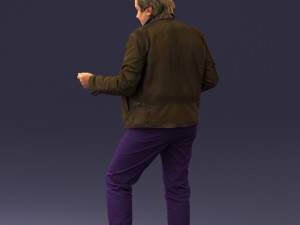 000130 Expressive Man in Colorful Casual Outfit 0531 3dp Model do druku 3D