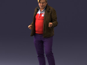 000130 Expressive Man in Colorful Casual Outfit 0531 3dp Model do druku 3D