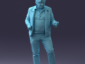 000130 Expressive Man in Colorful Casual Outfit 0531 3dp Model do druku 3D