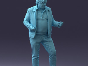 000130 Expressive Man in Colorful Casual Outfit 0531 3dp Model do druku 3D