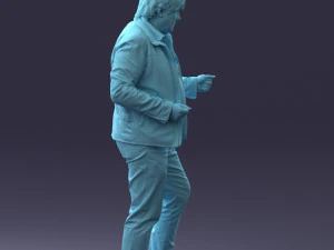 000130 Homem Expressivo em Roupa Casual Colorida 0531 3dp Modelo de Impressão 3D