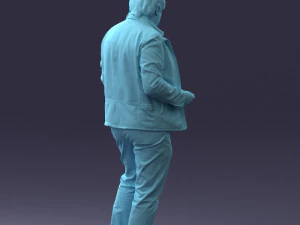 000130 Homem Expressivo em Roupa Casual Colorida 0531 3dp Modelo de Impressão 3D