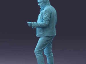 000130 Homem Expressivo em Roupa Casual Colorida 0531 3dp Modelo de Impressão 3D