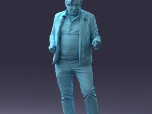 000130 Expressive Man in Colorful Casual Outfit 0531 3dp Model do druku 3D