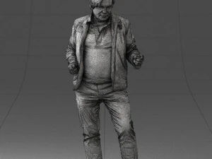 000130 Homem Expressivo em Roupa Casual Colorida 0531 3dp Modelo de Impressão 3D