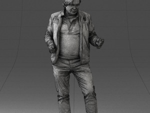000130 Expressive Man in Colorful Casual Outfit 0531 3dp Model do druku 3D