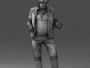 000130 Homem Expressivo em Roupa Casual Colorida 0531 3dp Modelo de Impressão 3D