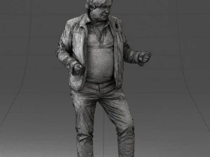 000130 Homem Expressivo em Roupa Casual Colorida 0531 3dp Modelo de Impressão 3D