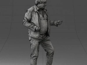 000130 Homem Expressivo em Roupa Casual Colorida 0531 3dp Modelo de Impressão 3D