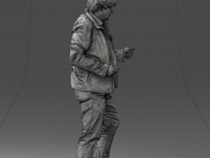000130 Expressive Man in Colorful Casual Outfit 0531 3dp Model do druku 3D
