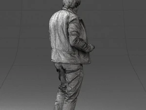 000130 Homem Expressivo em Roupa Casual Colorida 0531 3dp Modelo de Impressão 3D