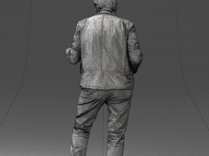 000130 Expressive Man in Colorful Casual Outfit 0531 3dp Model do druku 3D