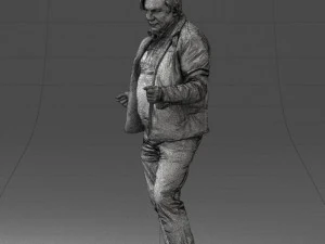 000130 Homem Expressivo em Roupa Casual Colorida 0531 3dp Modelo de Impressão 3D