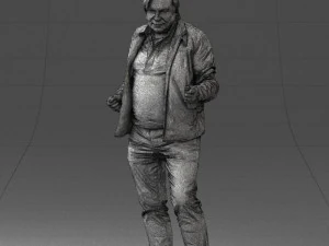 000130 Homem Expressivo em Roupa Casual Colorida 0531 3dp Modelo de Impressão 3D