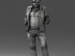 000130 Expressive Man in Colorful Casual Outfit 0531 3dp Model do druku 3D