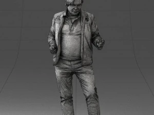 000130 Homem Expressivo em Roupa Casual Colorida 0531 3dp Modelo de Impressão 3D