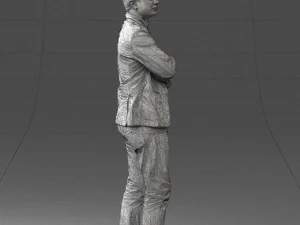 000131 Confident Man in Casual Business Attire 3D Model