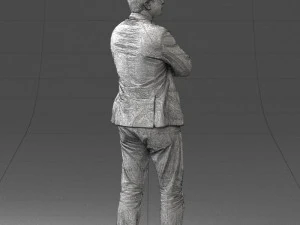 000131 Confident Man in Casual Business Attire 3D Model