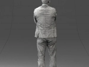 000131 Confident Man in Casual Business Attire 3D Model