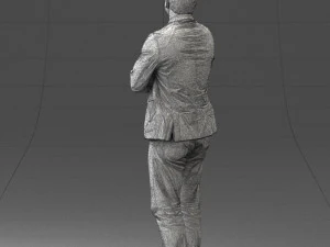 000131 Confident Man in Casual Business Attire 3D Model