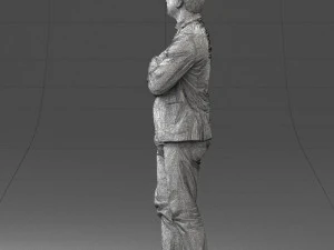 000131 Confident Man in Casual Business Attire 3D Model