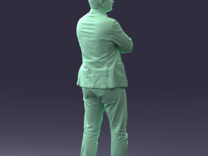 000131 Confident Man in Casual Business Attire 3dp 3Dプリントモデル