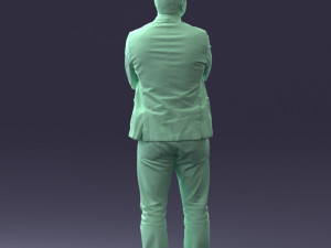 000131 Confident Man in Casual Business Attire 3dp 3Dプリントモデル