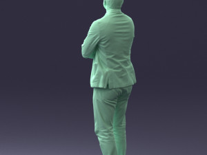000131 Confident Man in Casual Business Attire 3dp 3Dプリントモデル